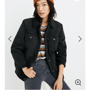 Madewell jean jacket Gallagher blackSherpa edition